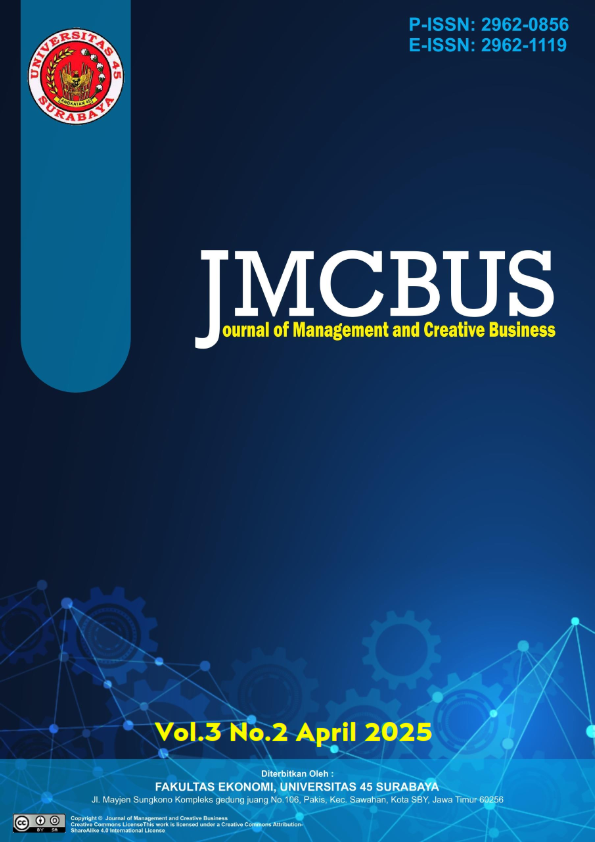 					View Vol. 3 No. 2 (2025): April : Journal of Management and Creative Business
				