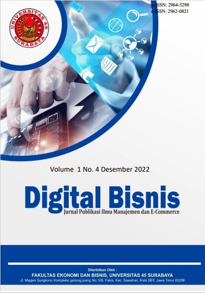 					View Vol. 1 No. 4 (2022): Desember : Digital Bisnis : Jurnal Publikasi Ilmu Manajemen dan E-Commerce
				