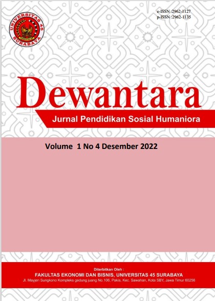 					View Vol. 1 No. 4 (2022): Desember : Dewantara : Jurnal Pendidikan Sosial Humaniora
				